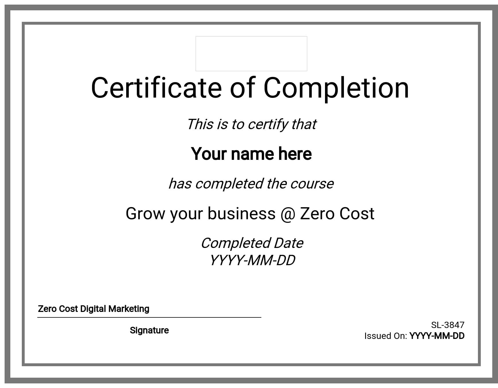 Course Certificate